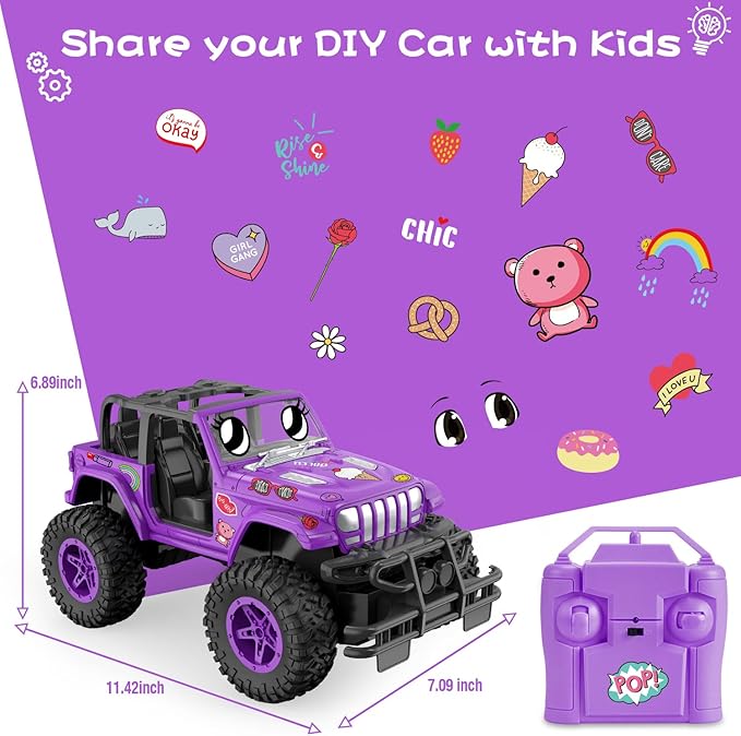 NQD RC Cars 1:16 Scale Remote Control Jeep Car 80 Min Playtime 2.4Ghz Off-Road RC Trucks for for Toddlers Girls Kids Teens