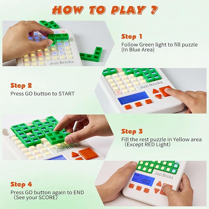 Super Brain Teaser Puzzles for Kids and Adults, Block Pattern Matching Puzzle Games with 1000+ Challenges, STEM Toys Birthday Gifts for Boys and Girls, Travel Games for Road Trips.