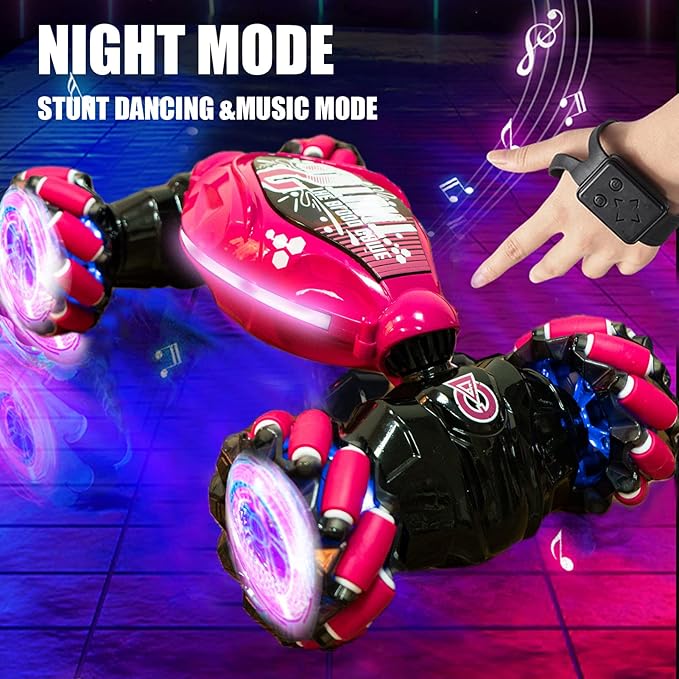 1:14 Gesture RC Car Large, Remote Control Car for Boys Adults,Hand Controlled RC Car, All Terrains Monster Trucks for Boys Gesture Sensing rc Stunt car 360° Flips with Lights Music