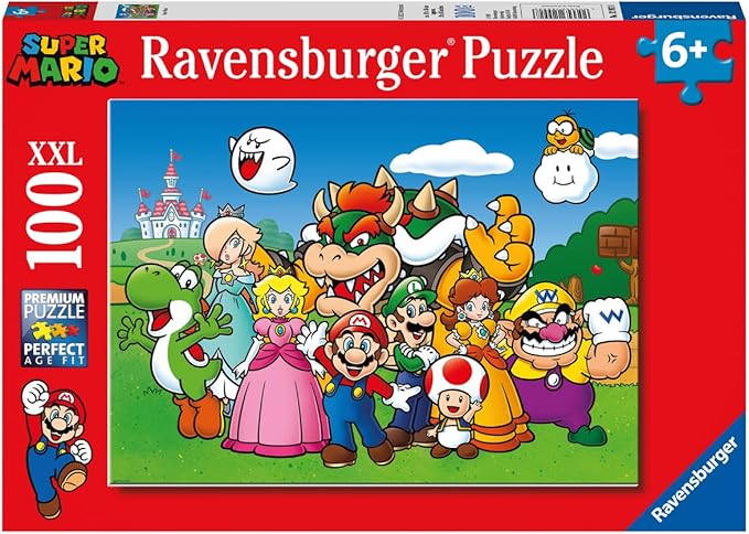 Ravensburger Super Mario - 100 Piece Jigsaw Puzzles for Kids Age 6 Years Up - Extra Large Pieces