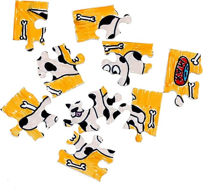 8 Blank Jigsaw Puzzles with Envelopes – 4 x 5.5 Inch, 9 Pieces Each – Hygloss DYI party invites, Perfect for Decorating, Kids' Activities, Arts & Crafts or Party Favors