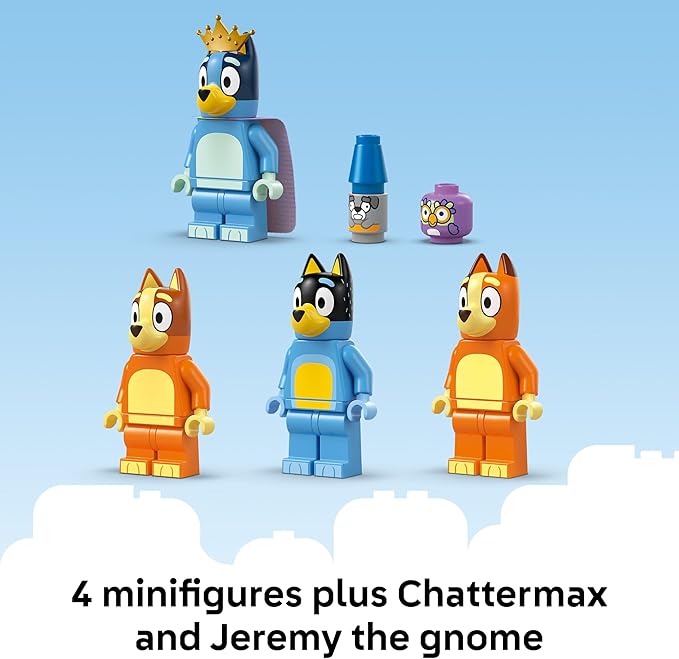 LEGO Bluey: Bluey’s Family House - Toddler Toy for 4 Year Old Boys and Girls - House Playset Includes Bluey and 5 Popular Characters - Great Birthday Gift Idea for Preschoolers - 11203