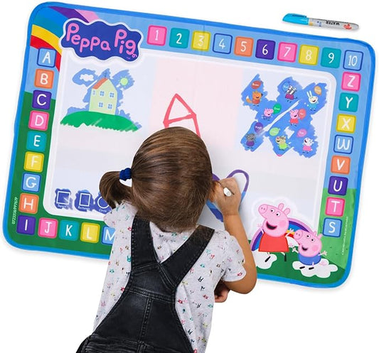 Kids Toys Water Doodle Mat - Peppa Pig Reusable Painting Writing Color Doodle Mat Drawing Board, Toddler Educational Toys for Age 3 and Up Year Old Girls & Boys (50cm x 70cm)