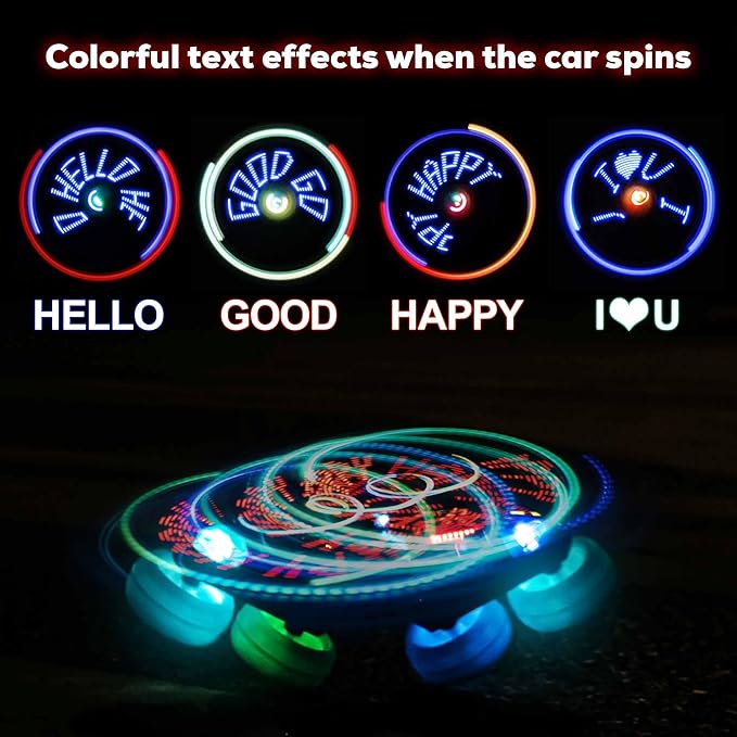 RC Stunt Car Double Sided roll,360°Rotating Teton Remote Control Car-LED Headlights and Colourful Light Wheels,All Terrain,Rechargeable Toys for Kids Ages 6-12,8-10 Year Old Boys