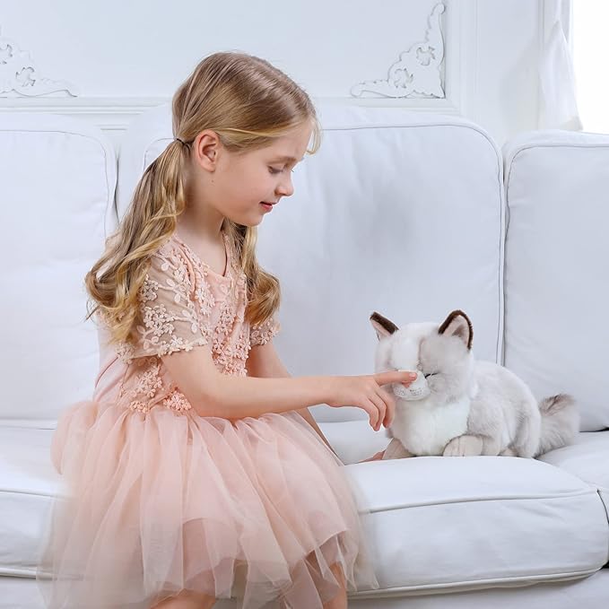 Adorable Stuffed Animals Cat -Handmade Plush Soft Cat -Present Gift for Boys/Girls (Sleeping Ragdoll Cat)