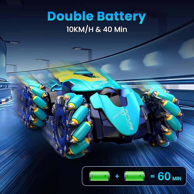 Remote Control Cars with Gesture Sensing, 360° Rotation Spray Drift RC Car for Kids, 4WD Stunt Car Remote Control Car with Hand Control, Boys Toy RC Cars with Music Light for Kids 6-12 Year Old