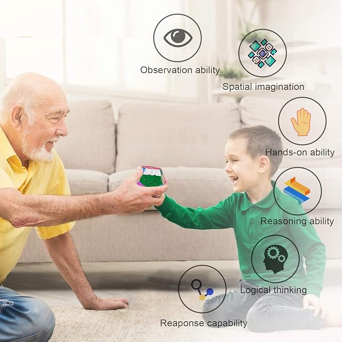 Speed Cube Set, 2x2 3x3 4x4 5x5 Skew Megaminx Pyramid Cube Collection for Kids, Teens & Adults, 7 Pack