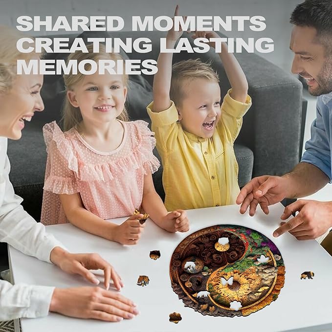 Wooden Puzzles for Adults, Octopus Wooden Jigsaw Puzzle, Premium Box Unique Shaped Ocean Puzzle, Wood Cut Puzzles, Best Family Ideas (L-11.4 * 11.4in-226pcs)