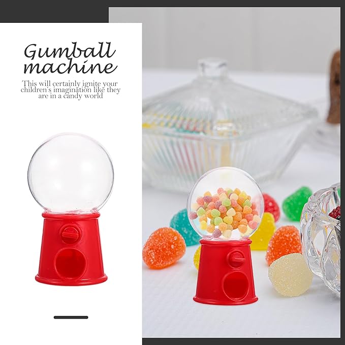 Amosfun 48pcs Mini Gumball Machines Christmas Party Supply Charming Candy Dispenser Creative Wedding Decorations