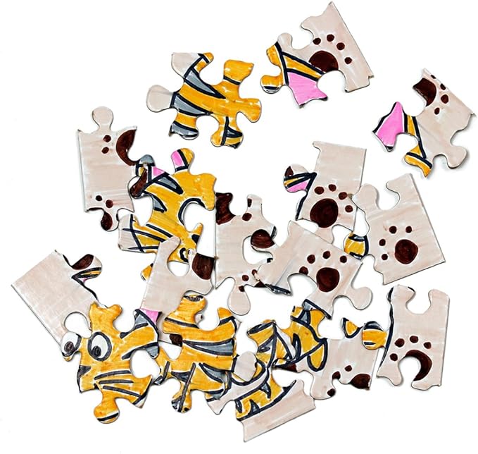 12 Blank Jigsaw Puzzles – 4 x 5.5 Inch, 16 Pieces Each – Hygloss DYI party invites, Perfect for Decorating, Kids' Activities, Arts & Crafts or Party Favors - Puzzle Pieces to Draw On for Crafts