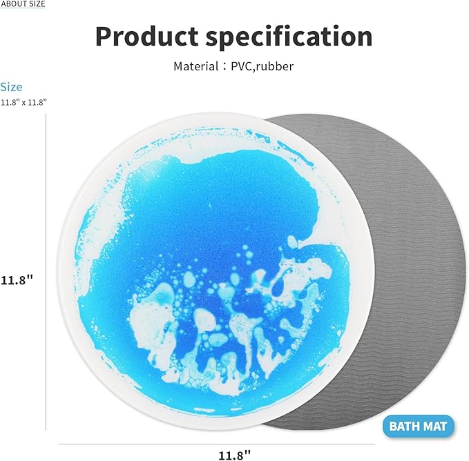 Art3d 9PCS Round Sensory Floor Tiles for Kids, Toddlers and Children, Colorful Liquid Sensory Activity Mat for Active Play and Decorative