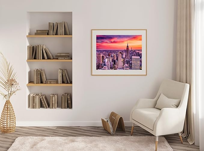 Jigsaw Puzzles for Adults,2 Pack 1000 Pieces Puzzles,Boston Downtown Skyline and New York City Midtown Puzzles, A Scenic Birthday for Mom and Girl Friend