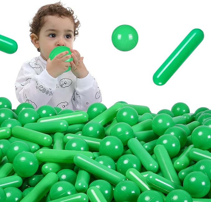 STARBOLO Ball Pit Balls for Kids- 120pcs Crush Proof Plastic Toy Balls for Toddler Ball Pit, Ball Pit Play Tent, Baby Pool Water Toys, Party Decoration, 5.12inches and 2.2 inches