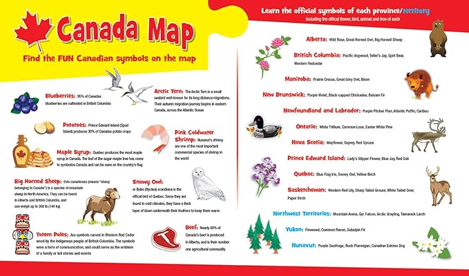 MasterPieces Family Puzzle - Explorers 60 Piece Jigsaw Puzzle for - Canada Map - 14.3"x10.3"