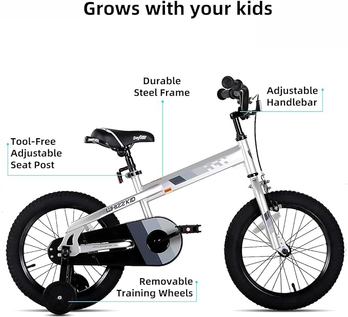 JOYSTAR Whizz Kids Bike 12 14 16 18 Inch Kids' Bicycle for Toddler and Kids Ages 2-9 Years Old, BMX Style Boys Bike with Training Wheels, Children Bicycles, Multiple Colors