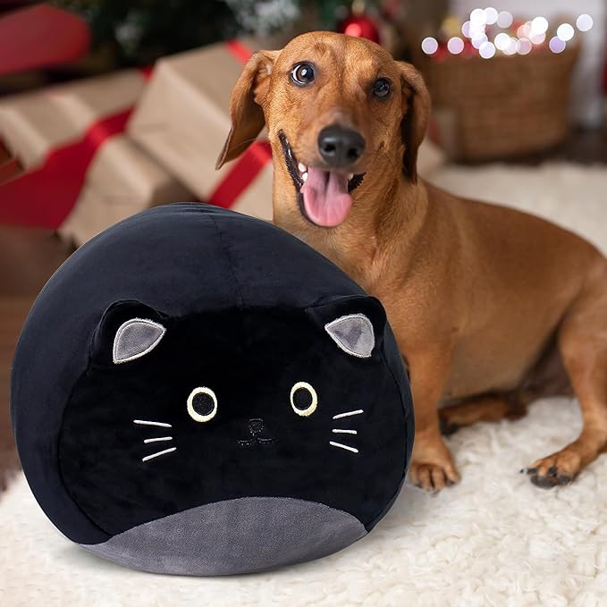 Wepop Black Cat Stuffed Animal Plush Toys, 20 in Cute Cat Plush Throw Pillows Soft & Cuddly Plushies Dolls Gifts for Boys Girls