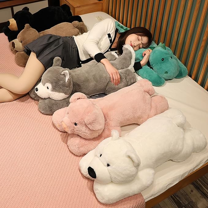 Weighted Stuffed Animals, Weighted Bear Stuffed Animal Toy Cute Black Bear Plush Pillow for Adults Boys Girls, 11.8in