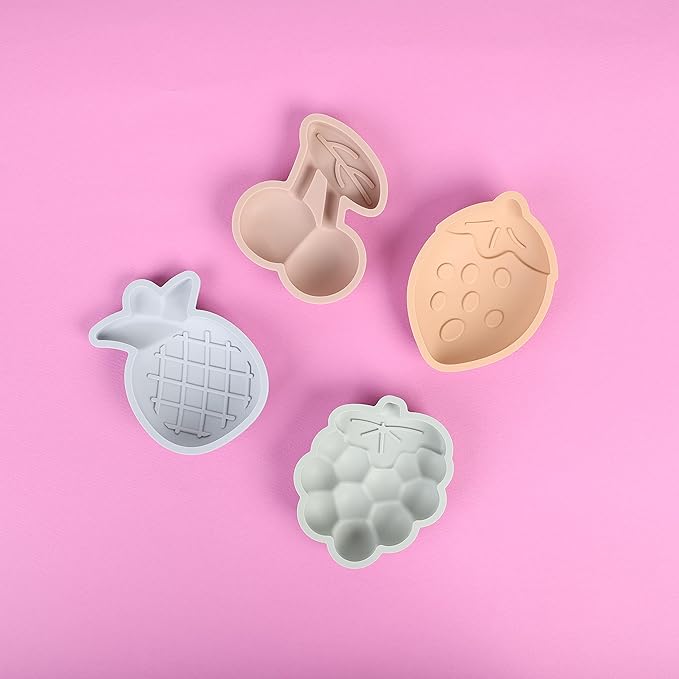 BLUE GINKGO Toddler Gardening Tools - Silicone Beach Toys, Garden Toys for Toddlers | Kids Shovel and Rake Set, Watering Can, Sand Molds | Outdoor Baby Gardening Set (Terracotta)