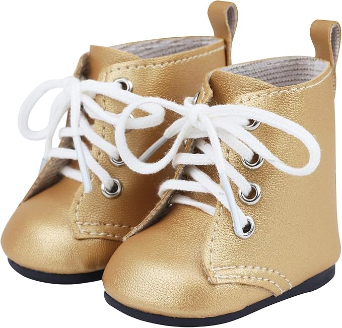 Ecore Fun 18 Inch Girl Doll Accessories Includes Random Style 9 Pairs of Shoes Fit for 18 Inch Girl Doll Shoes Including Snow Boots, Leather Shoes, Sandals, Slipper