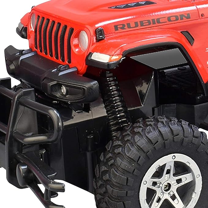 RC Truck Jeep Rubicon, 1:16 Scale Remote Control Car with Rechargeable Battery, Electric Charger, and Handset for Off-Road, High Speed, Fast Hobby Action for Kids and Adults, 2.4Ghz, Ages 6+