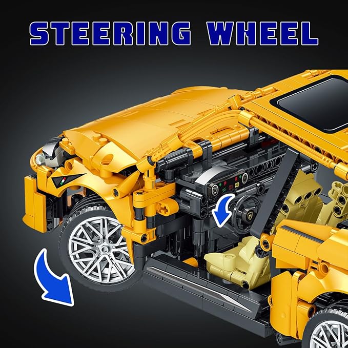 WISEPLAY Model Car Building Kits for Adults - Collectible Models Car to Build - Technic Set 1:14 Scale 1510 Pieces - Great Birthday Gift