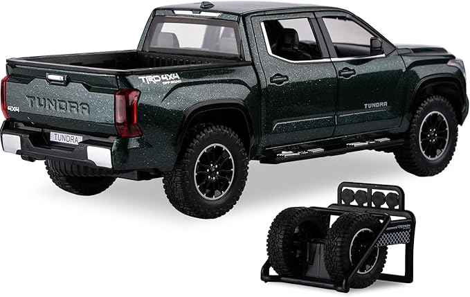 SASBSC Tundra Truck Toys for 3 4 5 6 7 Year Old Boys Off-Road Pickup Toy Trucks for Boys Age 3-5 Diecast Metal Trucks with Light and Sound Pull Back Toy Cars Birthday Gift for Kids Green