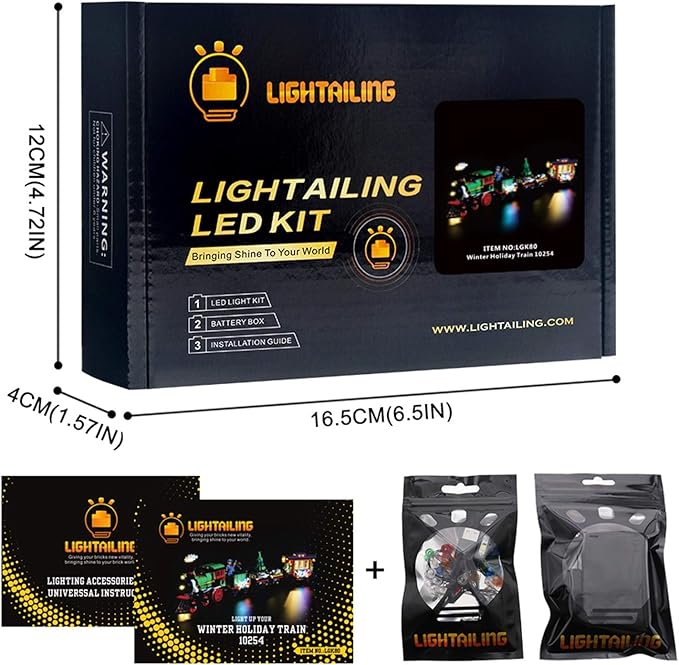 Lightailing Light Set for (Creator Expert Winter Holiday Train) Building Blocks Model - Led Light kit Compatible with Lego 10254(NOT Included The Model)