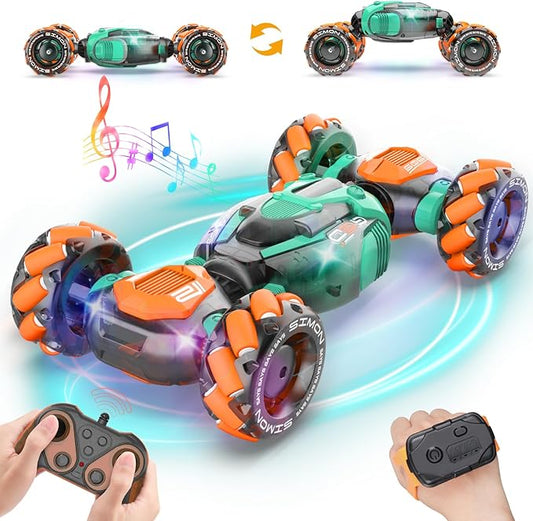 Dysaim Gesture Sensing RC Stunt Car, Gesture RC 2.4GHz Remote Control Sensor Twist Car for Boys Age 6-12 yr