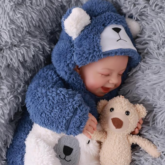 BABESIDE Reborn Baby Dolls Boy 20 Inch - Lifelike Smiling Realistic Baby Doll Boy with Soft Vinyl Body, Poseable Limbs, Real Baby Doll with Accessories for Kids, Collectors & Gifts