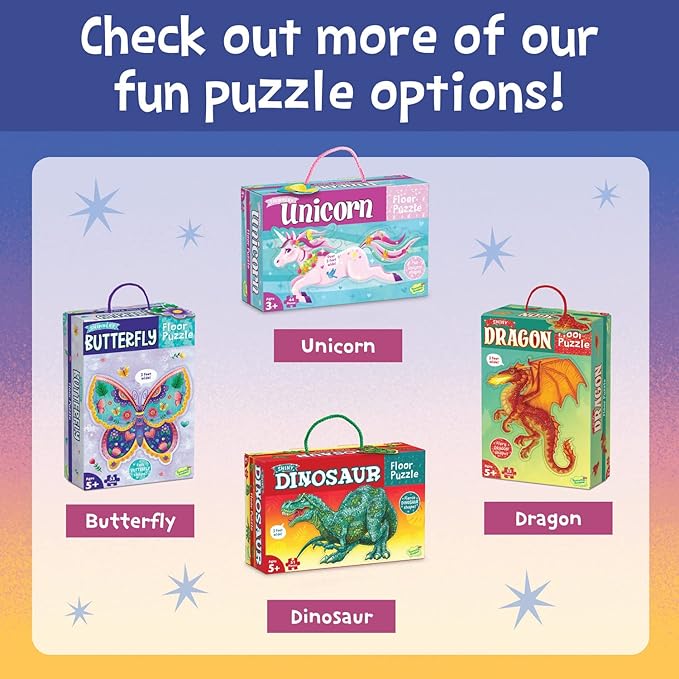 Peaceable Kingdom Shiny Camper Floor Puzzle – Giant Camping Puzzle for Kids Ages 3 & up – Fun Camper Shape – Great for Classrooms