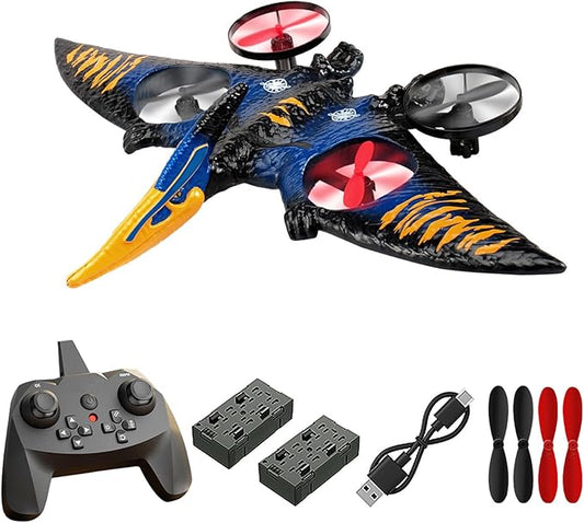 jaming Pterodactyl Dinosaur Toys Drone for Kids and Adults Easy to Fly Dragon Remote Controlled Aircraft for Beginners Hobby RC Plane Toys Birthday Gifts for Boys