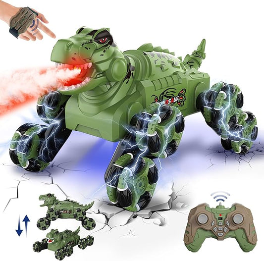 8WD Gesture Sensing Rc Stunt Car, 2.4 Ghz Remote Control Car Toy for Kids 8 9 10 11 12,Transform Drift Off Road Vehicle with Light&Music&Spray for Boys Girls Birthday Gifts