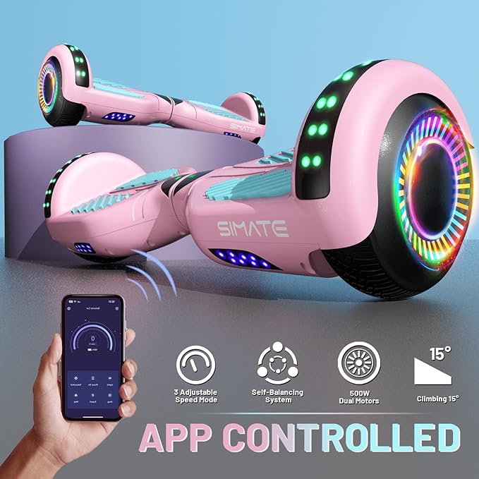Scooter, Bluetooth & Corlorful LED Lights, Gifts for Kids & Adults & Girls & Boys, for All Ages