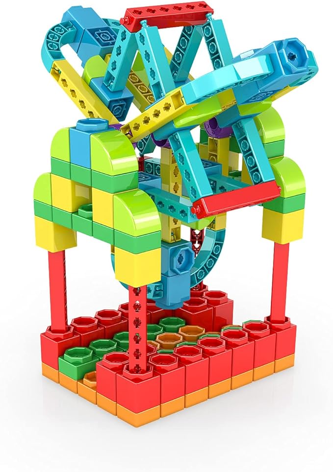 Engino: Qboidz Racing Car - 10 Model Brick Building Set, Toy Construction, Coloring & Math Activities, Stack-Click Assembly, STEM Play-Learn, Kids 4+