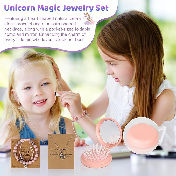 Jenria Unicorn Gifts for Girls, Kindergarten Graduation Gifts Birthday Gifts for Girls Age 3 4 5 6 7 8 9 10 Years Old Girl Birthday Gift Ideas, Girls Toys Age 6-8, Unicorn Toys for Daughter, Niece