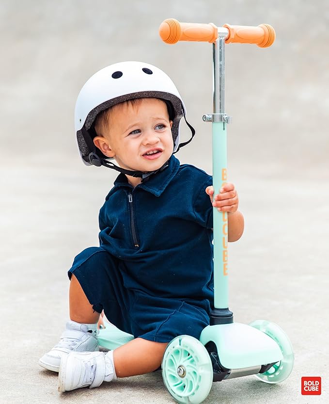 Teeny | 3 Wheel Scooter for Kids & Toddlers Ages 2-6 Years | Flashing Wheels | Height Adjustable 53 to 70 cm | My First Scooter