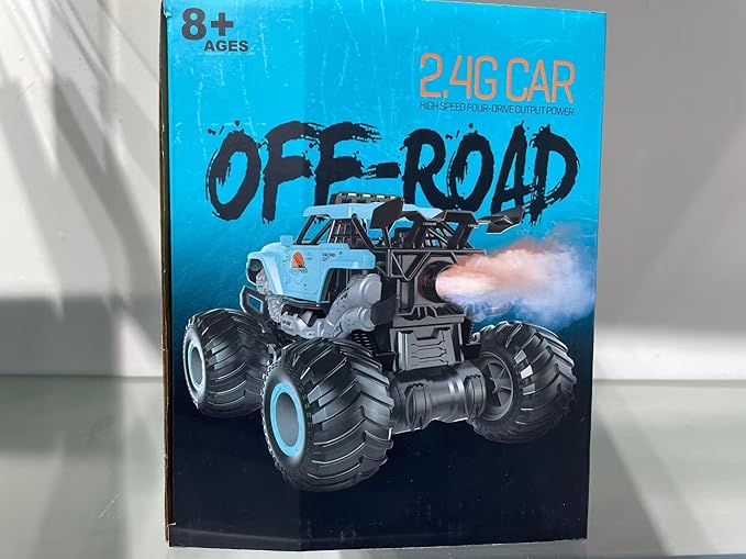 Remote Control Monster Truck 2.4GHz Remote Control Car, RC Monster Truck 2 Battery 80 Mins+,1:16 Scale Indoor Outdoor All Terrain Spray Remote Monster Trucks for Boys 4-7 8-12 and Girls