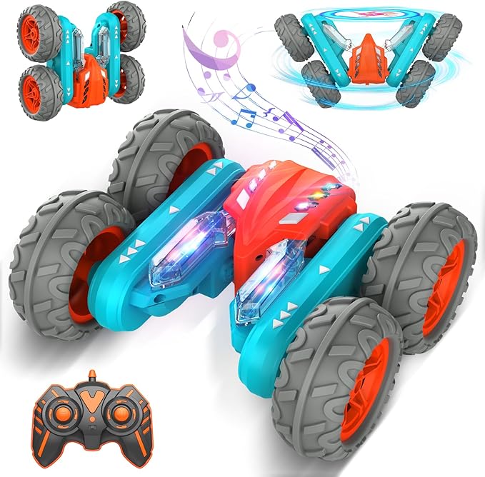 Remote Control Car Stunt RC Cars, 2.4Ghz with Double Sided 360 Flips, 4WD Off Road Drift RC Race Car Toy Stunt Toys for Kids 6-12 Year Old Boys Girls Christmas Birthday Gift