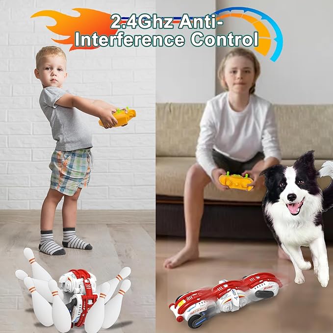 Remote Control Car, RC Stunt Snake Car 360° Roll with Hand Gesture Sensing and Touch Rotation, Super Fast Racing Car for Christmas Birthday Gift, Indoor/Outdoor Toys for 6-12 Year Old Boys Girls - Red