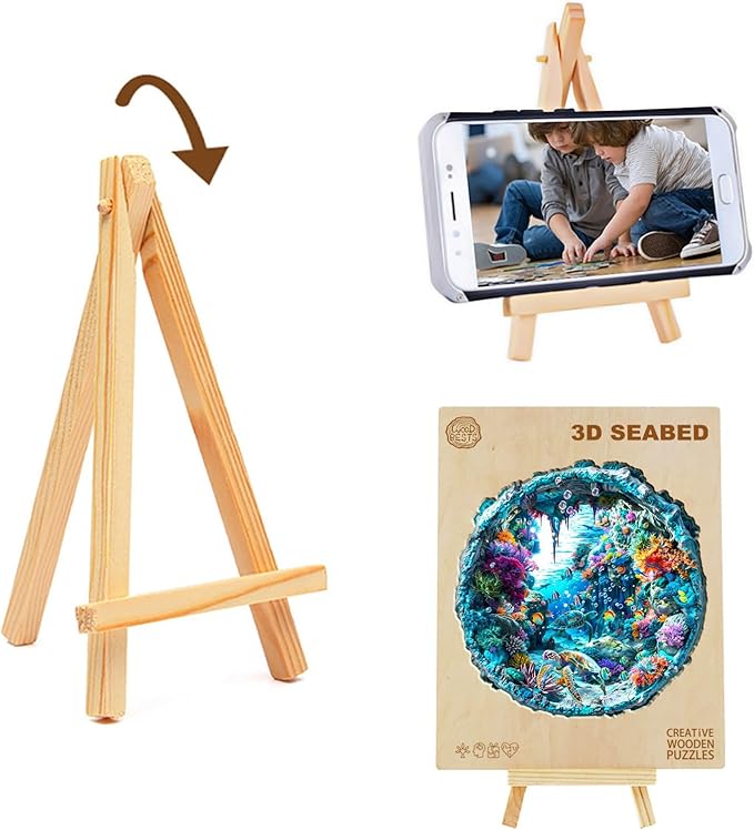 Wooden Puzzle for Adults-Wooden Puzzle Unique Shape Advanced 3D Seabed Wooden Jigsaw Puzzle for Adults and Kids,Best Gift,Wood Puzzles,Challenge Wooden Jigsaw Puzzle (M-11.4 * 11.1in-200pcs)