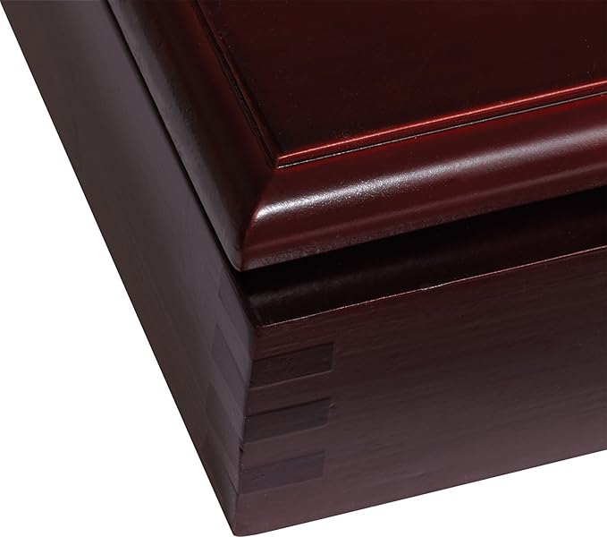 Viper Hudson All-in-One Dart Center: Classic Solid Wood Cabinet & Official Sisal/Bristle Dartboard Bundle with Steel-Tip Dart Set, Dry Erase Scoreboard & Out-Chart, Mahogany Finish