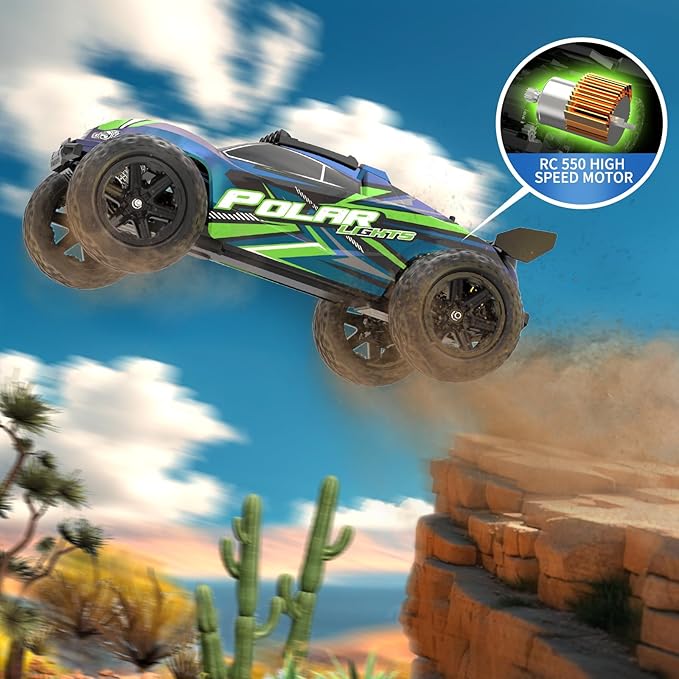 1:10 Big Rc Cars 18-Inch,Fast Remote Control Car Trucks,45+KM/H RC Off-Road Electric Truck, Includes 2 Rechargeable 2600mAh Batteries, Rc Cars for Adults & Boys