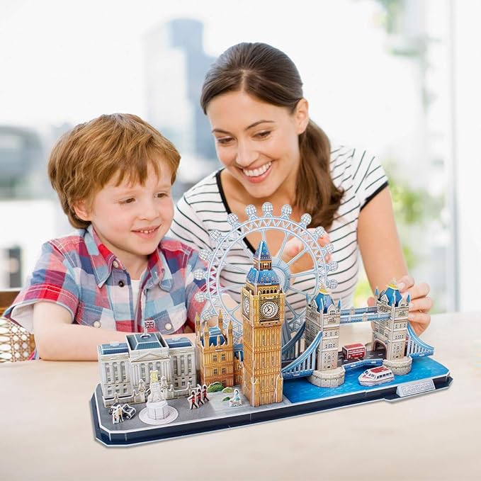 CubicFun 3D Puzzles for Kids Ages 8-10 - London City STEM Projects Arts Crafts for Girls Ages 8-12 - 3D Puzzle Birthday Gifts for 8 Year Old Girls, Birthday Toys