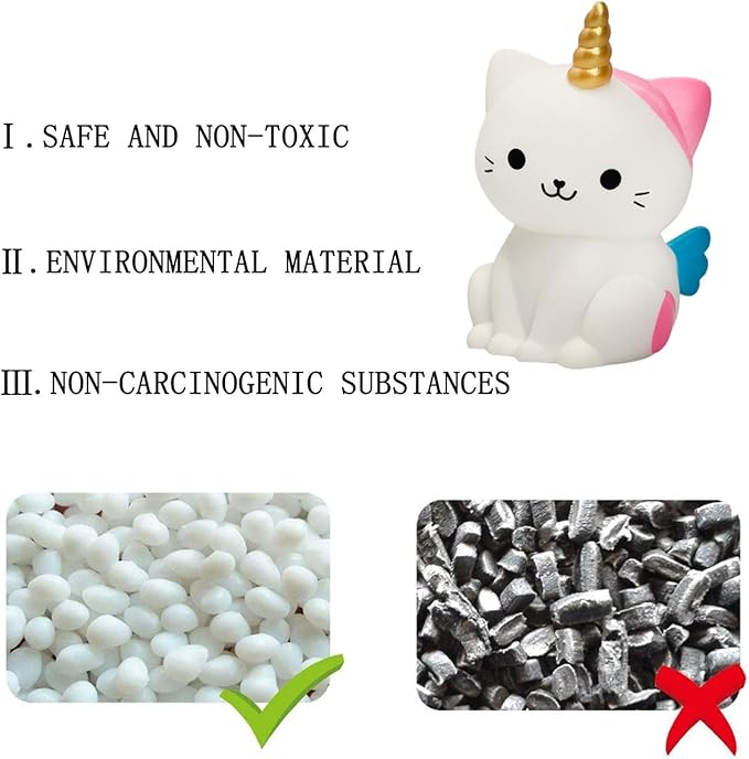 Unicorn Bath Toys Light Up Floating Rubber Toys(8 Packs),Flashing Color Changing Light in Water,Baby Infants Kids Toddler Child Preschool Bathtub Unicorn Bathroom Toy …