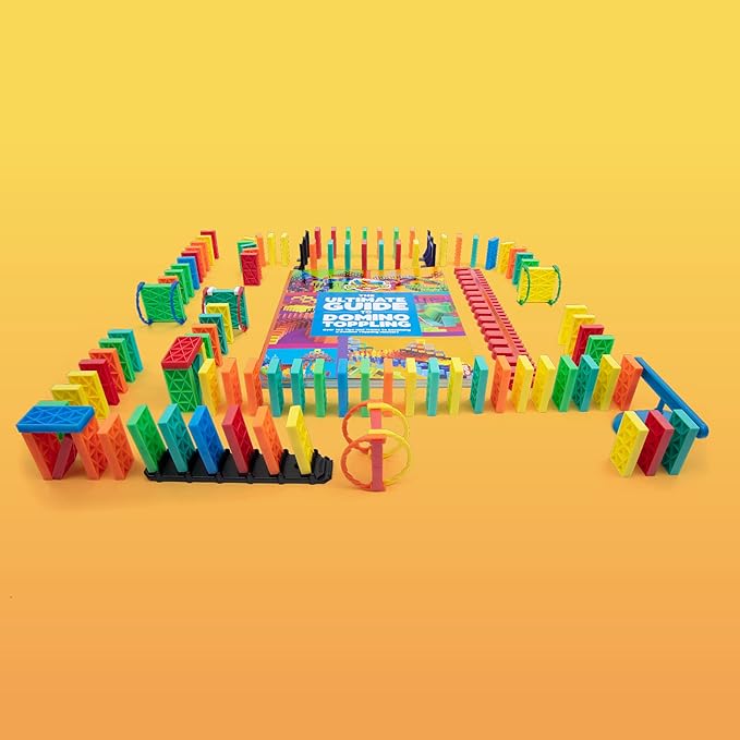 Bulk Dominoes Dominoes Kinetic Kit, 101 Starter 118pc, STEM STEAM Toy for Kids, Building, Toppling, Chain Reaction Sets