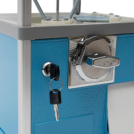 Vending Machine, 20.87Inch Height Candy Gumball Machine with Load Capacity Gumball Bank, Metal Candy Vending Machine for 1.77-1.97Inch Gadget,Portable Candy Dispenser Machine for Retail Shop (Blue)