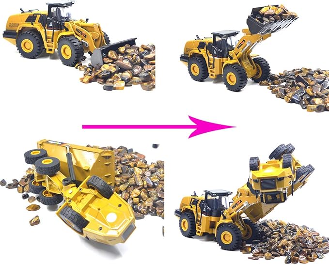 Ailejia 1/50 Scale Construction Vehicles Dump Truck Mechanical Loader Alloy Models Construction Vehicle Model Engineering Car Toy Boy Gift (Engineering car Suit 2)