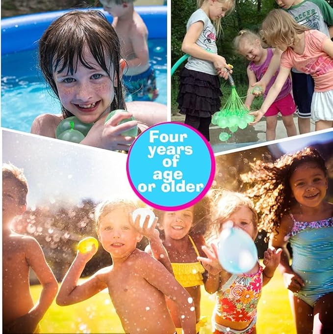 Water for Kids Adults Balloons with Refill Kits Quick Fill Balloons Set Summer Splash Party Easy Quick Fun Outdoor Backyard Summer Water Toys for Pool （1332PCS)