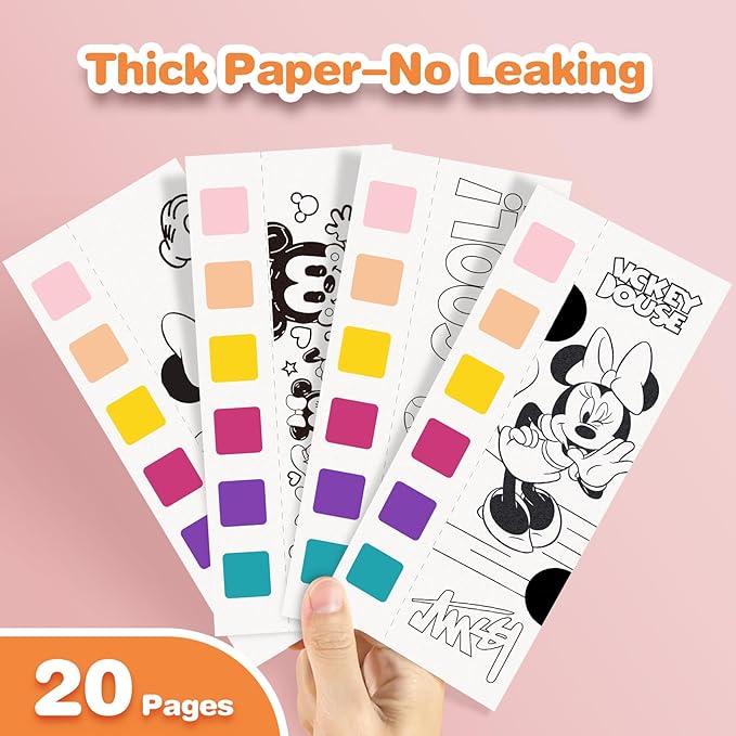 Paint with Water Coloring Books for Kids, Pocket Mess Free Watercolor Painting Kit, Water Color Paint Set Arts and Crafts Gift for Girls Ages 4 5 6 7 8+, Travel Activity Toy - Cartoon