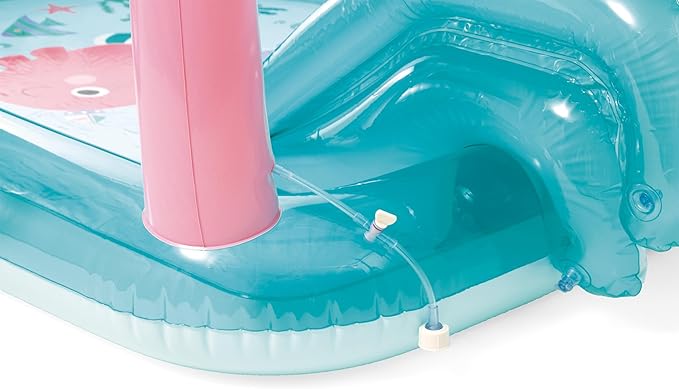 INTEX Friendly Octopus Inflatable Kiddie Pool: Inflatable Kids Pool with Water Sprayer and Slide – Splash Pad – 92" x 72" x 59" – Ages 3+